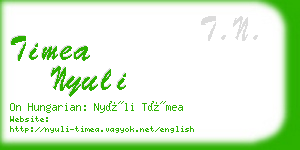 timea nyuli business card